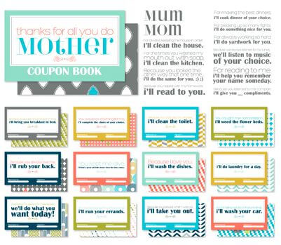 mother's day gift swatchbook coupon book digital download mds