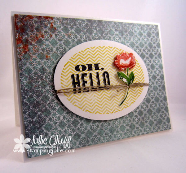 oh hello flower greeting card stampingjulie.com
