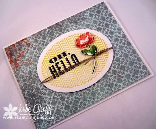 oh hello flower greeting card stampingjulie.com