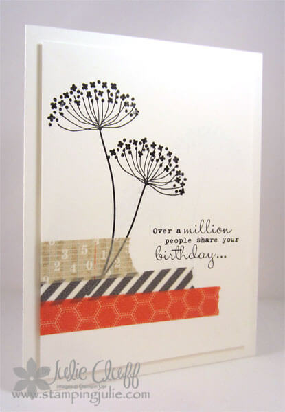 summer silhouette one in a million birthday card with envelope stampingjulie.com