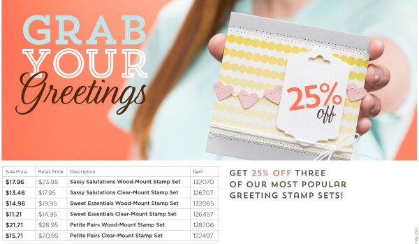 grab your greetings stampin' up! stamp sale