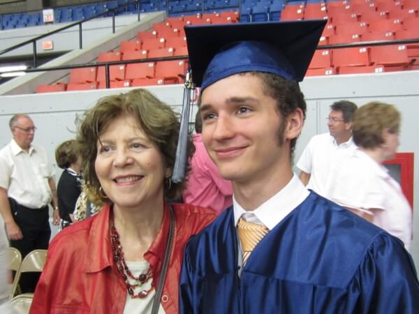 james and mother high school graduation 