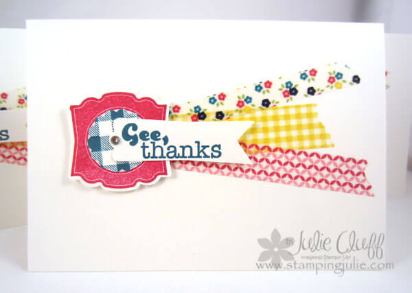 Label Love Gee Thanks Washi Tape Card stampingjulie.com