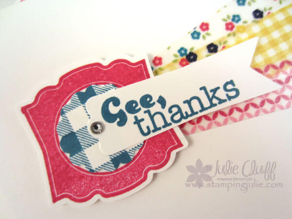 Label Love Gee Thanks Washi Tape Card stampingjulie.com