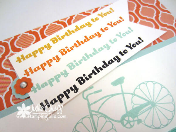 cycle celebration birthday card stampingjulie cards stampin up