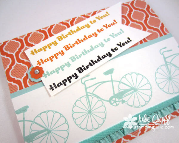 cycle celebration birthday card stampingjulie cards stampin up