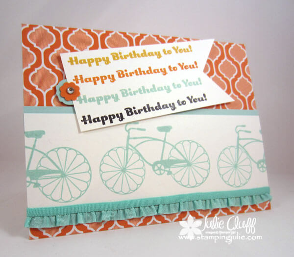 cycle celebration birthday card stampingjulie cards stampin up